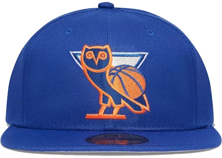 Мужская кепка OVO x NBA Knicks New Era 59Fifty, синяя