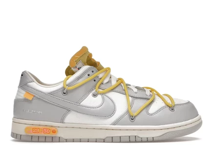 Мужские кроссовки Nike Dunk Low Off-White Lot 29, кремово-серые