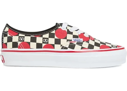 Мужские кеды Vans Authentic Valentino, черно-белые/красные