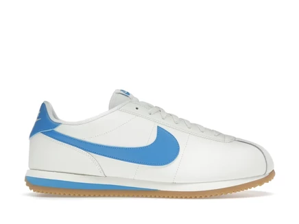 Мужские кроссовки Nike Cortez Leather, кремовые с голубым