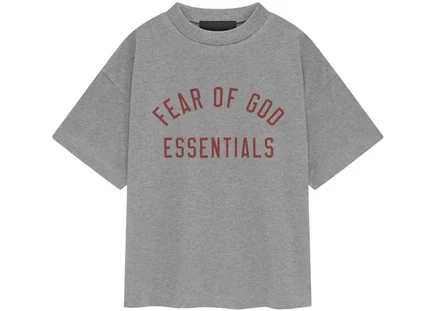 Женская футболка Fear of God Essentials Tri-Blend, темно-меланжевая