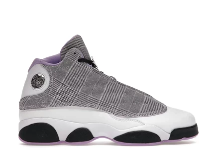 Детские кроссовки Jordan 13 Retro, черно-лилово-белые