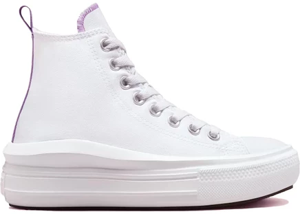 Детские кроссовки Converse Move Platform Hi, бело-пурпурные