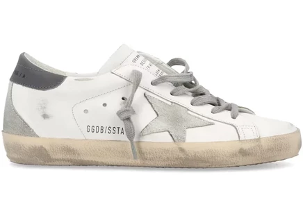 Женские кроссовки Golden Goose Superstar Deluxe, белые/ледяные/тёмно-серые