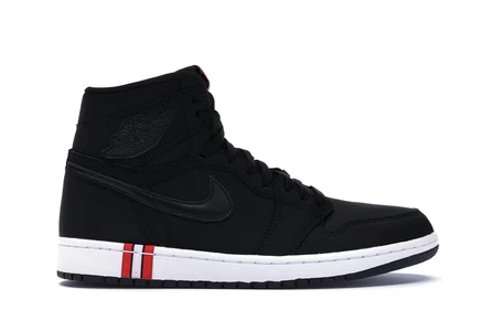 Мужские кроссовки Jordan 1 Retro High Paris Saint Germain, черно-красно-белые