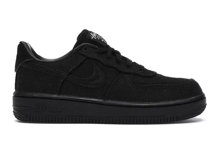 Детские кроссовки Nike Air Force 1 Low Stussy, черные