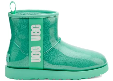 Женские мини-ботинки Ugg Classic Clear Mini, бирюзово-белые