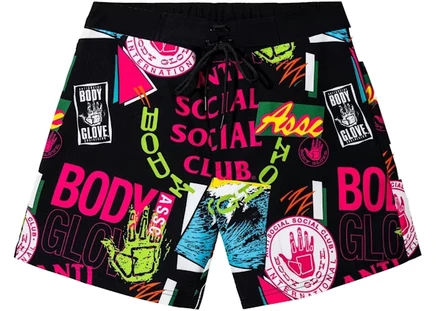 Мужские бордшорты Anti Social Social Club x Body Glove Grubbing, черные