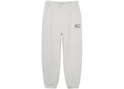 Мужские флисовые штаны Stussy x Nike Fleece Pant, серо-меланжевые