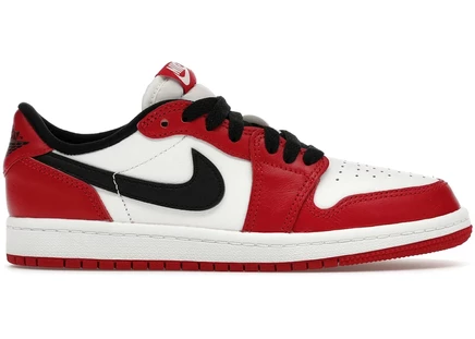 Детские кроссовки Jordan 1 Low Chicago, красно-черно-белые