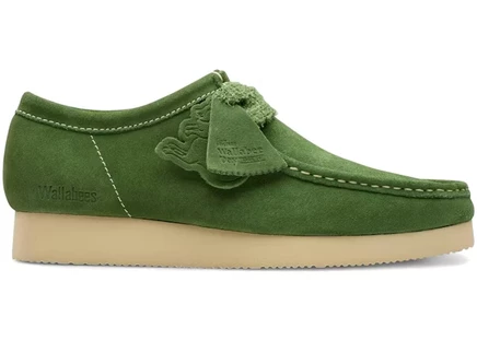 Мужские туфли Clarks Wallabee Day замшевые, зеленые