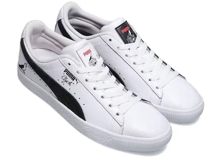 Мужские кроссовки Puma Clyde Staple, бело-черные
