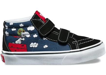 Детские кеды vans Sk8-Mid Peanuts Flying Ace, темно-синие