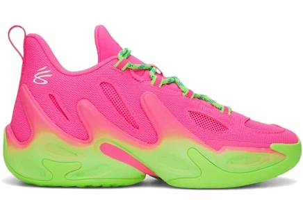 Детские кроссовки Under Armour Curry 13 Will Harris (GS), розово-салатово-белые