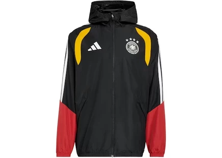 Мужская куртка Adidas Germany 2026 Tiro всепогодная, черная
