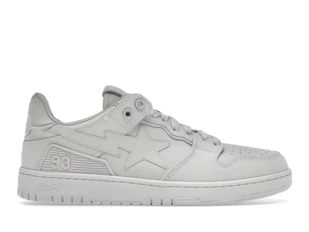 Мужские кроссовки Bape SK8 Sta Triple White, белые