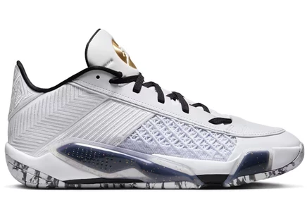 Мужские кроссовки Jordan 38 Low, белые/золотистые/черные