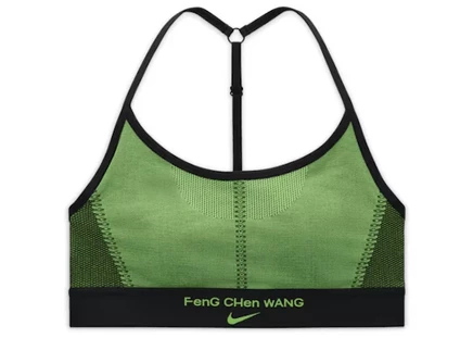 Женский спортивный топ Nike x Feng Chen Wang Pro Bra, зелено-черный