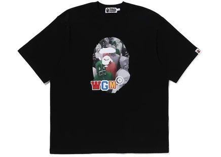 Футболка Bape Shark Seijin свободного кроя, черная
