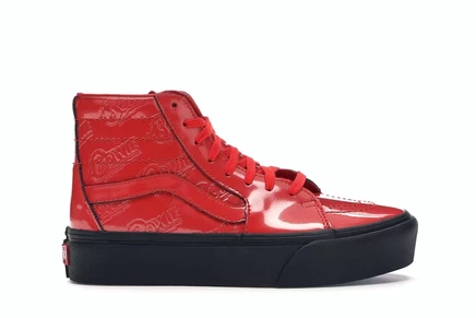 Мужские кеды Vans Sk8-Hi Platform, красно-черные