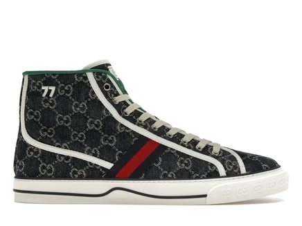 Мужские высокие кроссовки Gucci Tennis 1977, синие