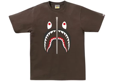 Мужская футболка Bape Shark, коричневая