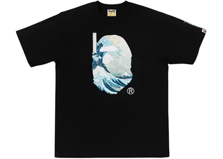 Мужская футболка BAPE x Ukiyo-E Ape Head I, черная