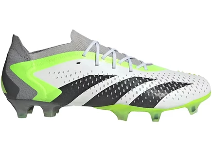 Мужские бутсы Adidas Predator Accuracy.1 Low FG, бело-черно-лимонные