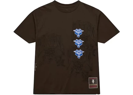 Унисекс футболка Travis Scott x Mitchell & Ness, коричневая