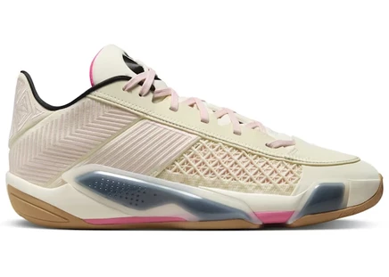 Мужские кроссовки Jordan 38 Low PF, молочно-белые с коричневой подошвой