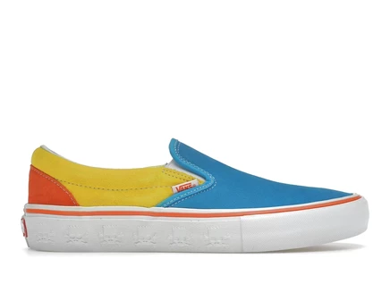 Мужские слипоны Vans Slip-On «The Simpsons», сине-желтые