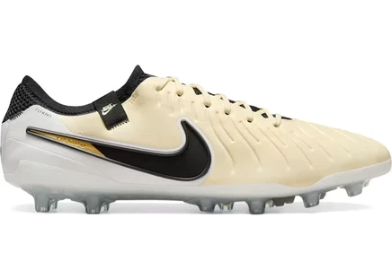 Мужские бутсы Nike Tiempo Legend 10 Elite AG‑Pro, лимонно‑черно‑золотистые