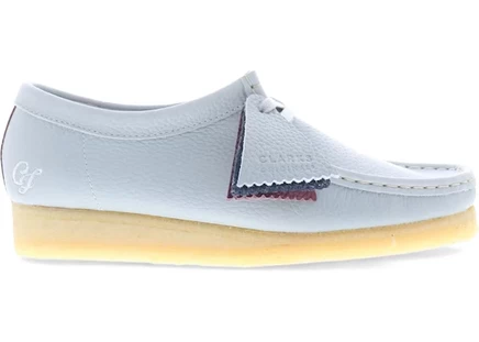 Женские кеды Clarks Wallabee кожаные, светло-голубые