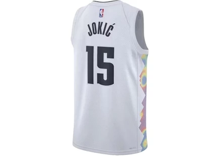 Мужская игровая майка Nike Nikola Jokic Denver Nuggets 2024/25, белая