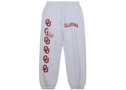 Унисекс спортивные штаны Travis Scott x Mitchell & Ness Oklahoma Sooners, серый меланж