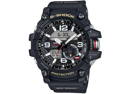 Мужские часы Casio Mudmaster GG-1000-1A кварцевые, 55 мм, черные