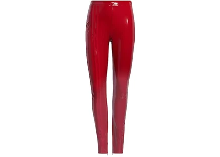 Женские брюки adidas Ivy Park с эффектом латекса, красные