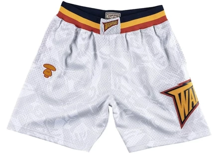 Aape x Mitchell & Ness Golden State Warriors Shorts White white