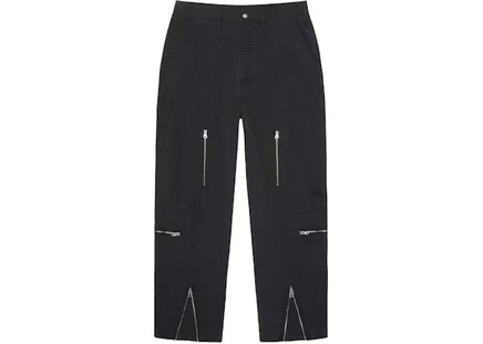 Мужские штаны stussy flight ripstop, черные