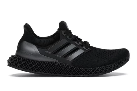 Мужские кроссовки Adidas Ultra 4D Triple Black, чёрные