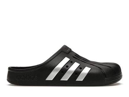 Мужские сланцы Adidas Adilette Clog, черно-серебристые