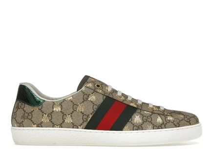 Мужские кроссовки Gucci Ace Supreme Bees, коричнево-белые