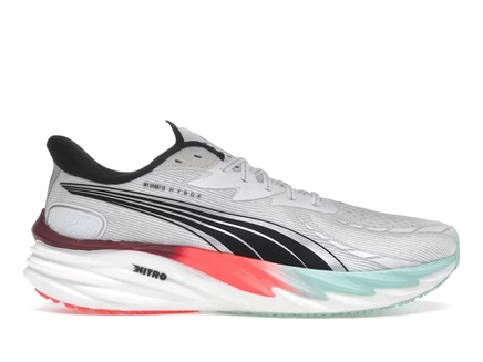 Мужские кроссовки Puma Velocity Nitro 4 Hyrox, бело-мятно-красные