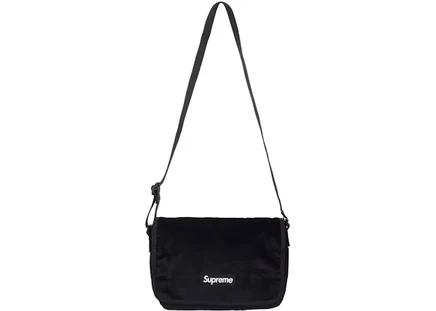 Унисекс сумка-мессенджер Supreme Velvet Small, черная