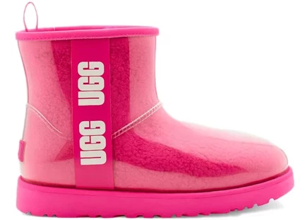 Женские мини-ботинки UGG Classic Clear Mini Boot, розово-белые