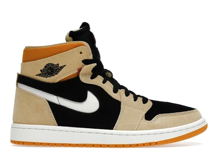 Мужские кроссовки Jordan 1 High Zoom Air CMFT, черно-оранжевые