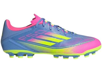 Мужские футбольные бутсы Adidas F50 League AG, голубо-желто-розовые