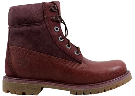 Женские ботинки Timberland 6 дюймов Premium D-Ring, бордовые