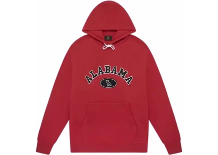 Унисекс худи OVO x NCAA Alabama Crimson Tide, красное