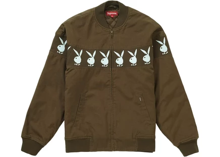 Supreme Playboy Crew Jacket Brown brown